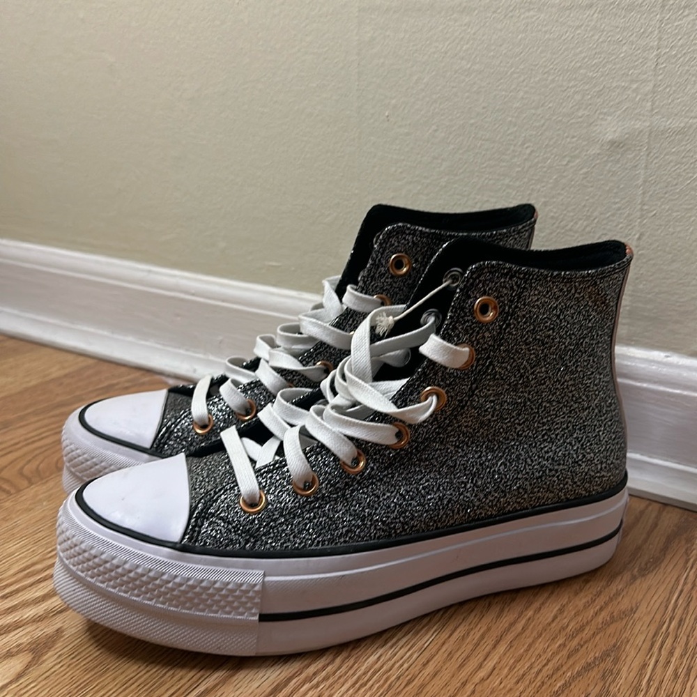 Converse Chuck Taylor All Star Lift Metallic Glitter Platform Sneaker
